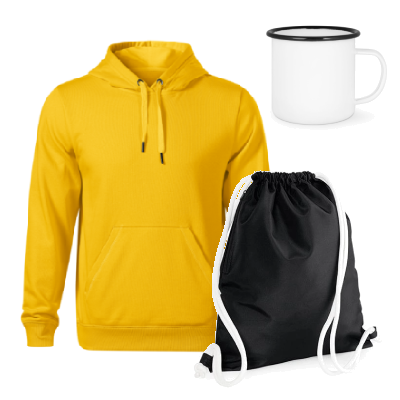 Mikina, plecháček, parádní batůžek